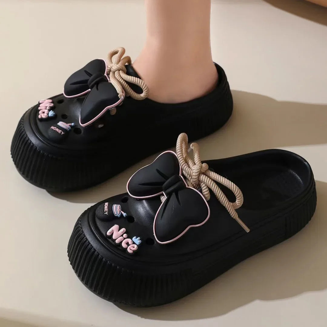 Kleurrijke Dames Zomerschoenen met Strik