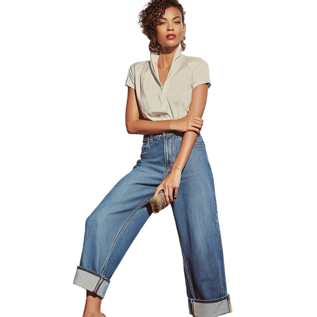 Women’s High-Waisted Wide-Leg Jeans 