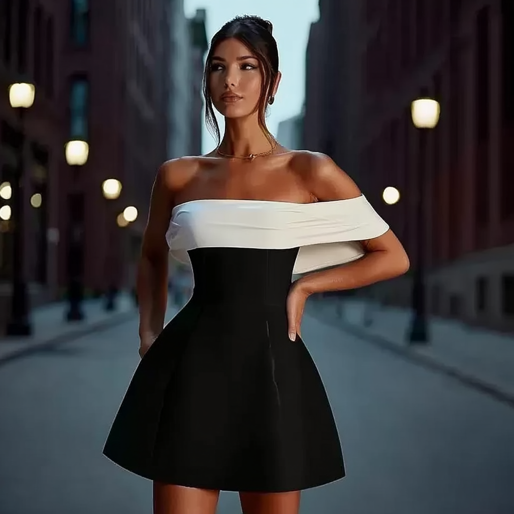 Off-Shoulder Mini Cocktailjurk voor Dames