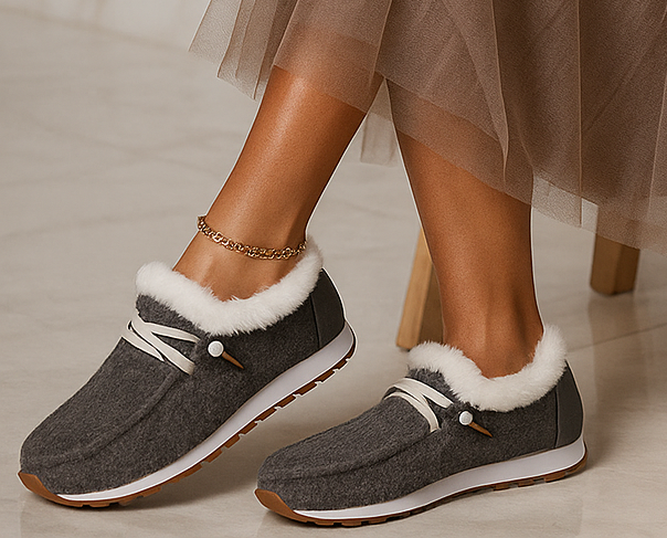 Dames Winter Sneakers – Warme Katoenen Platte Boots met Platform en Pluche Voering