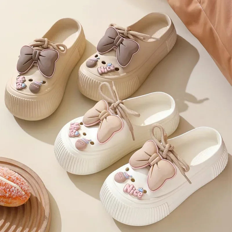 Kleurrijke Dames Zomerschoenen met Strik