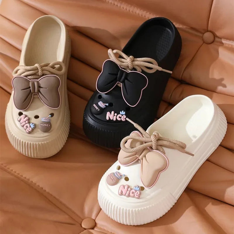 Kleurrijke Dames Zomerschoenen met Strik