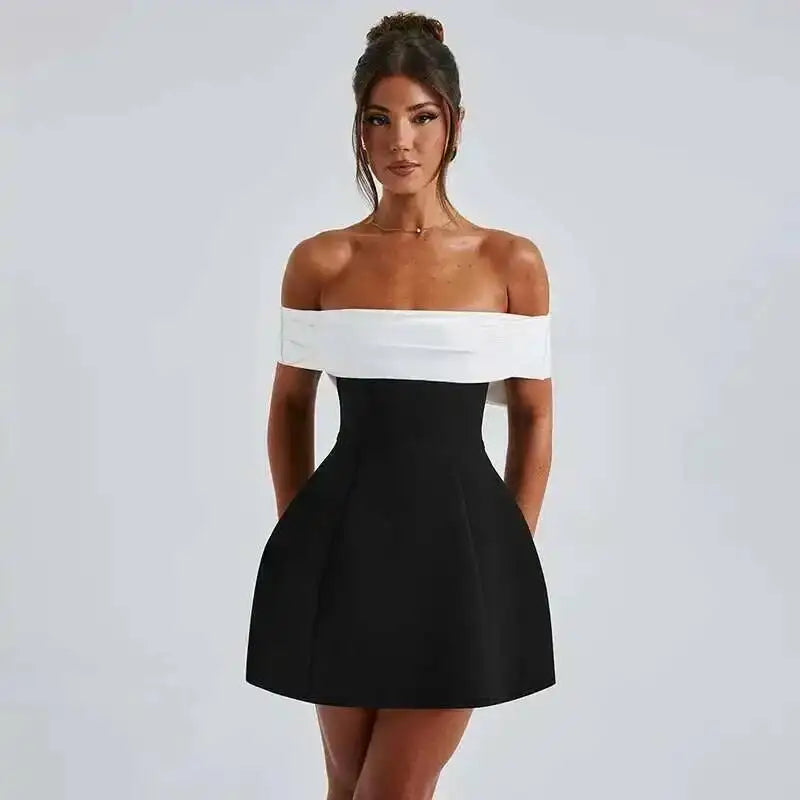 Off-Shoulder Mini Cocktailjurk voor Dames